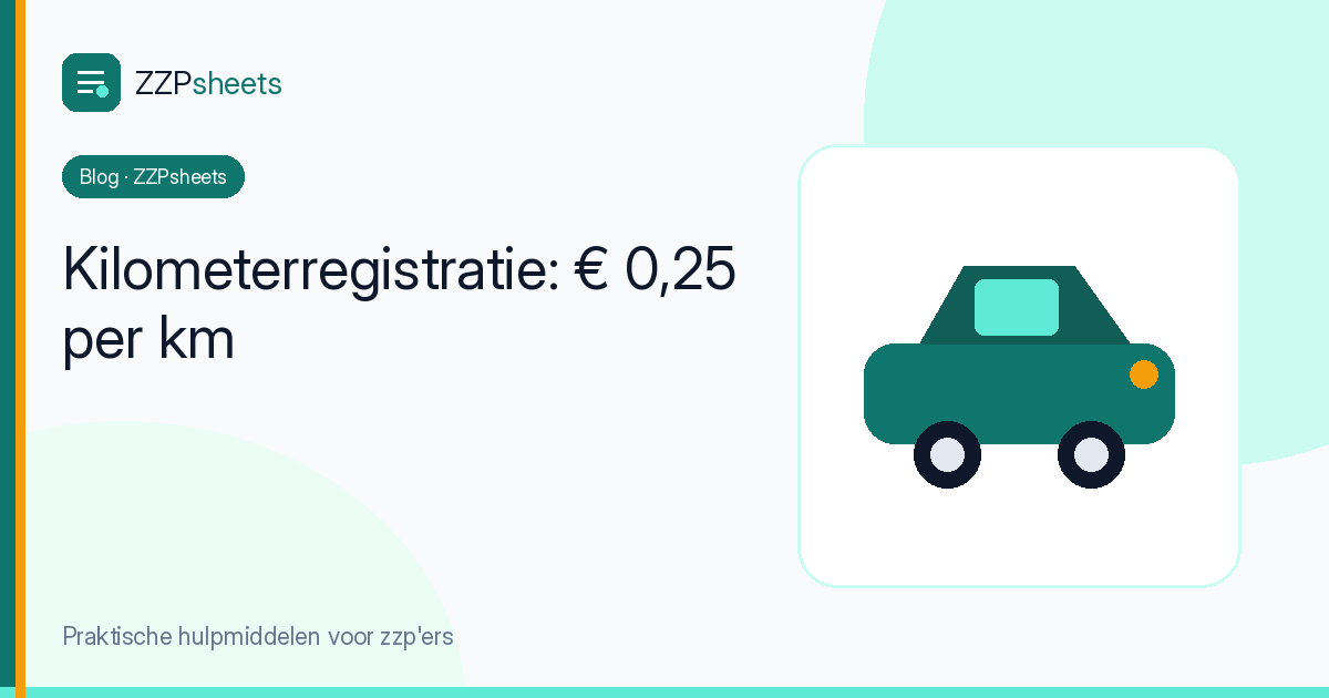 Kilometerregistratie voor zzp'ers: zo trek je je kilometers af